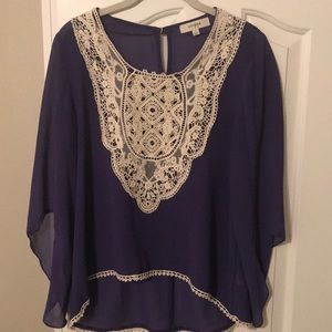 Cute lace bib blouse
